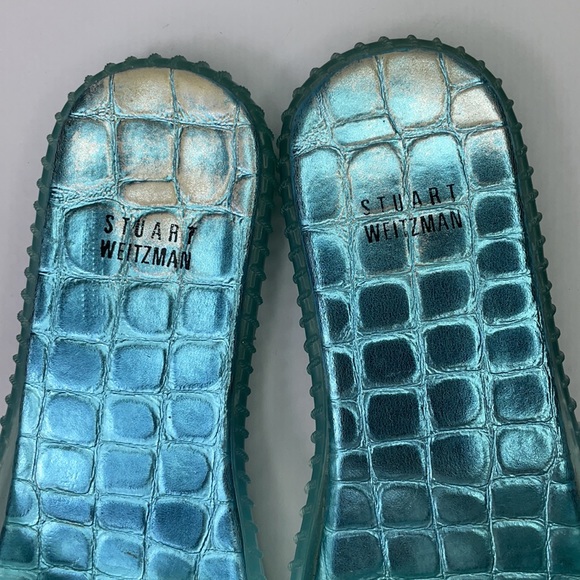 Stuart Weitzman Diamond Blue Jelly Slides Size 8💎 - Picture 4 of 9